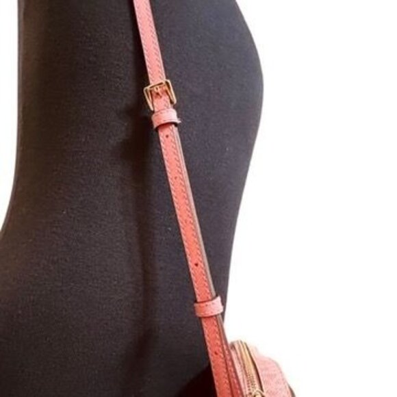 MICHAEL KORS Jet Set East West Large Logo Crossbody Bag Chain Grapefruit Pink - Picture 8 of 14